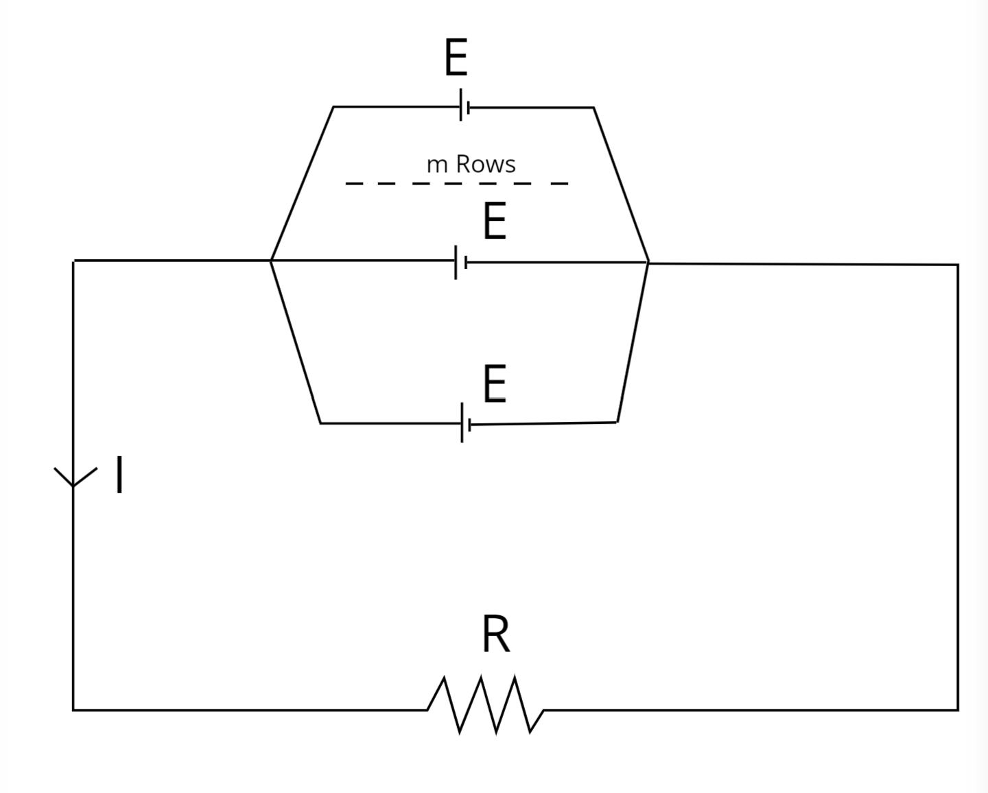 Parallel connection of cells